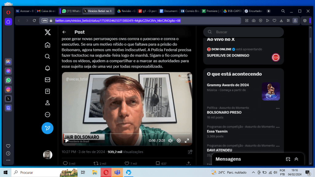 Reprodução do youtube